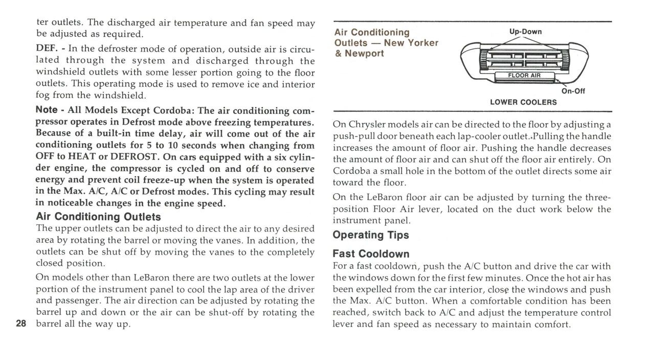 1978 Chrysler Owners Manual Page 71